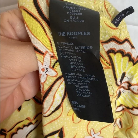 The‎ Kooples Yellow Tiered Wrap Sundress Sz MED - Picture 12 of 14